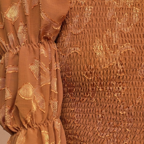 Lulus Wanderlust Smocked Puff-Sleeve Top xs - Picture 5 of 8